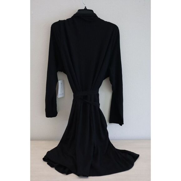 Athleta 983113002 Women's Plus Sz 2X Black Wind Down Sleep Robe - Picture 2 of 9